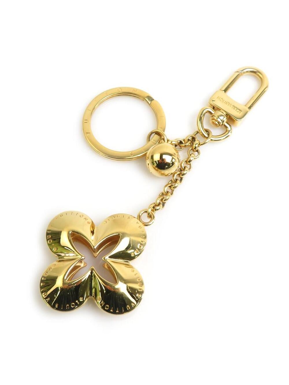 Auth Louis Vuitton Charm Key Ring Gold #303096L24B